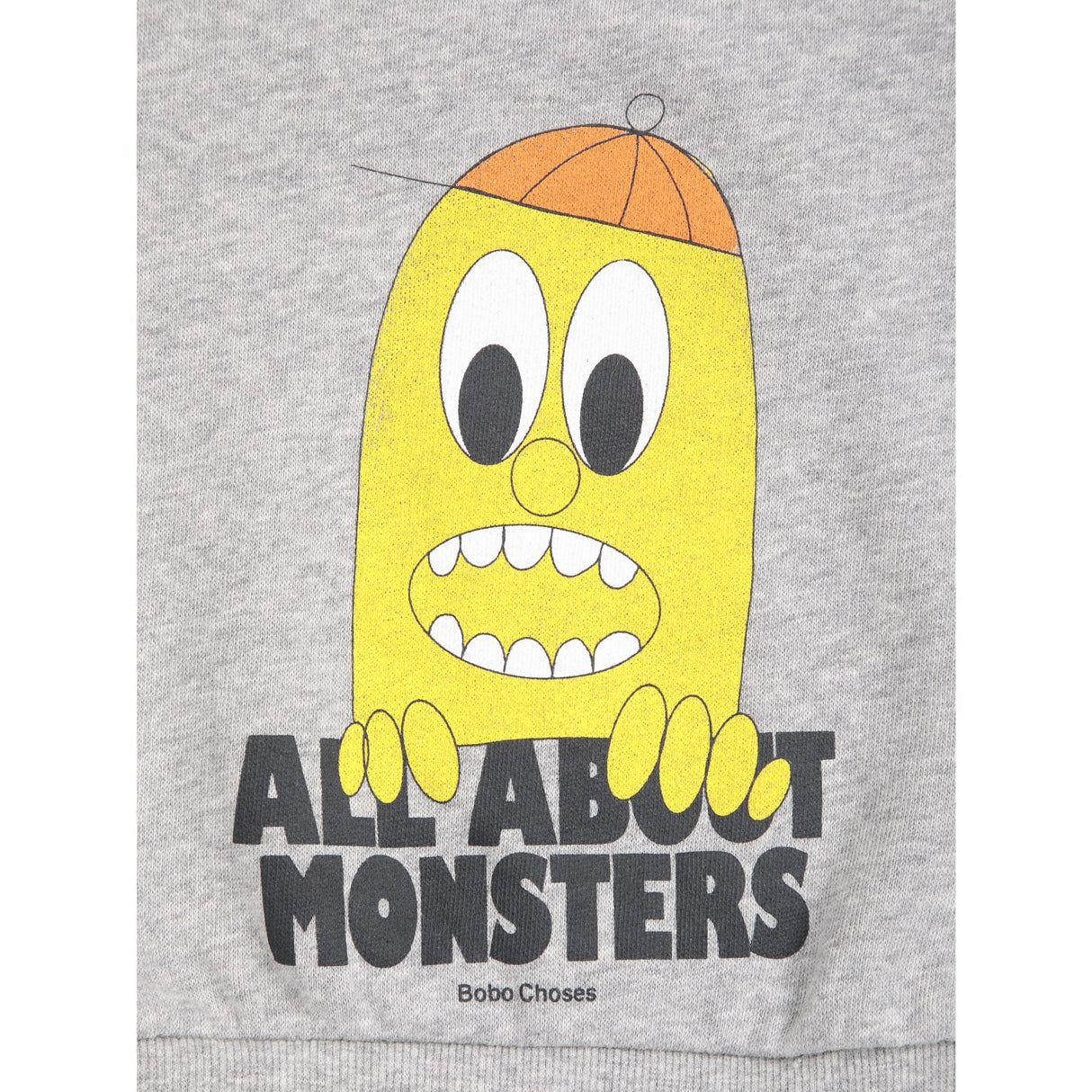 Bobo Choses Light Heather Grey Bigtooth Lemon Sweatshirt