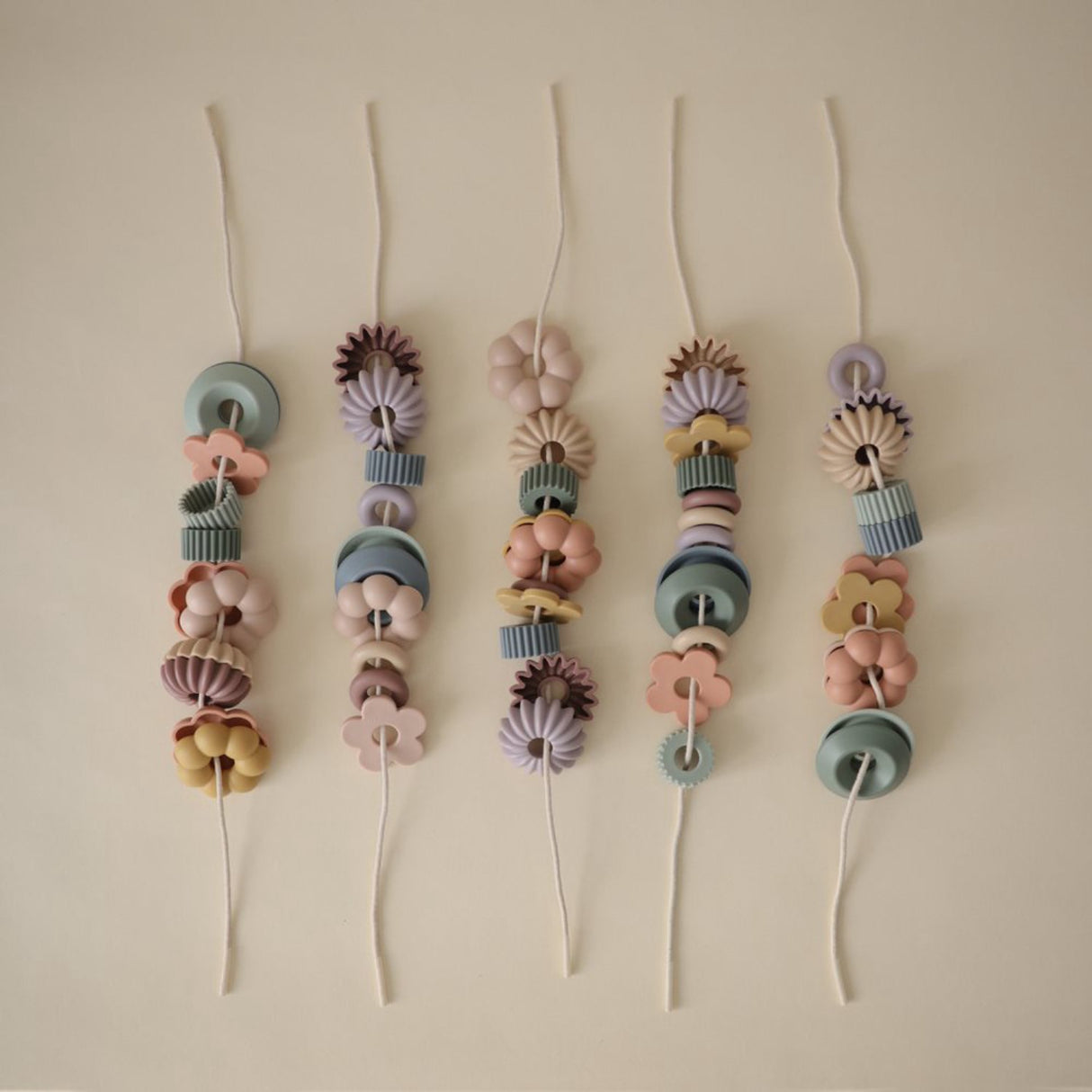 Mushie Multi Mushie Bead Lacing Toy Set