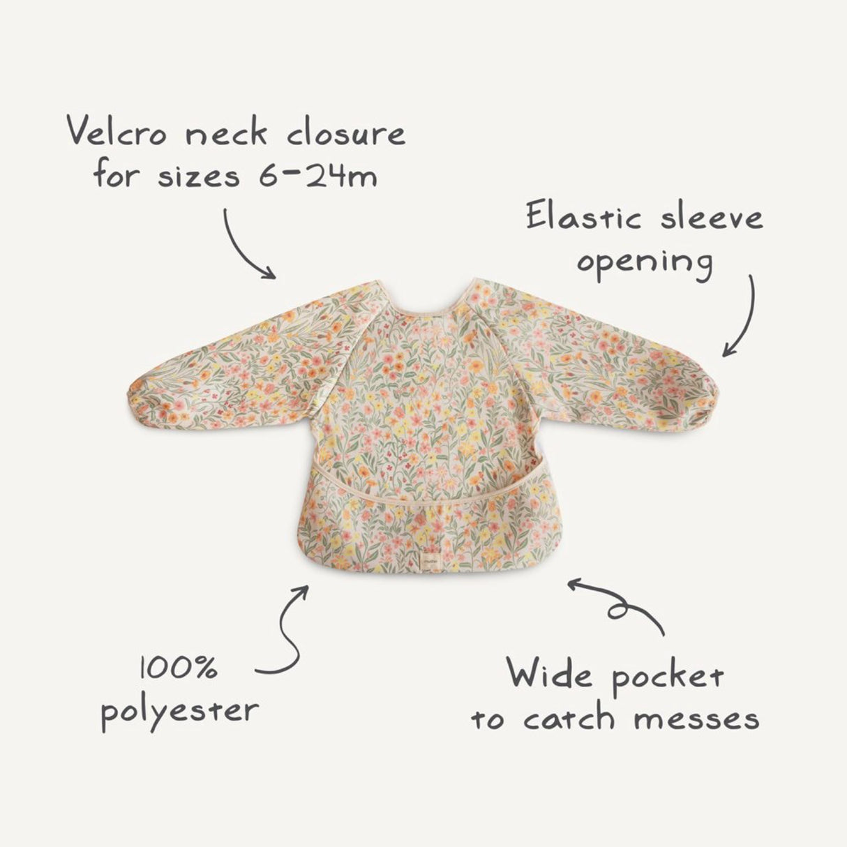 Mushie Space Mushie Long Sleeve Bib - Space