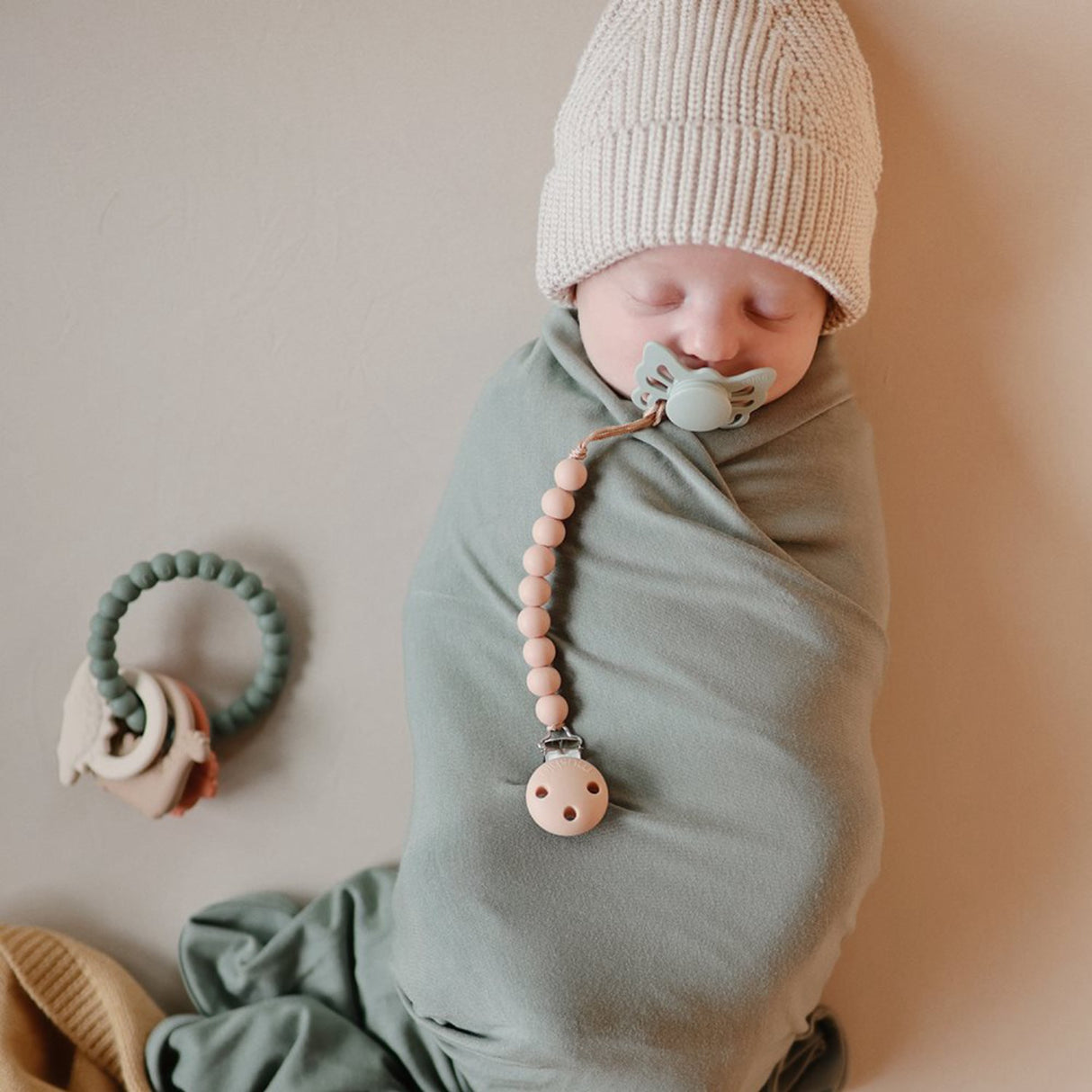 Mushie Dried Thyme Mushie Dino Teething Ring