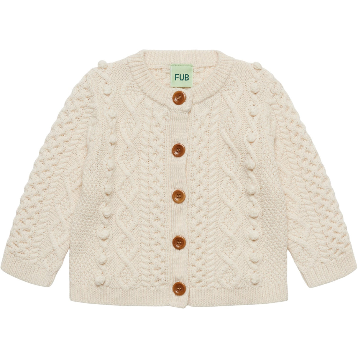 FUB Ecru Baby Aran Cardigan