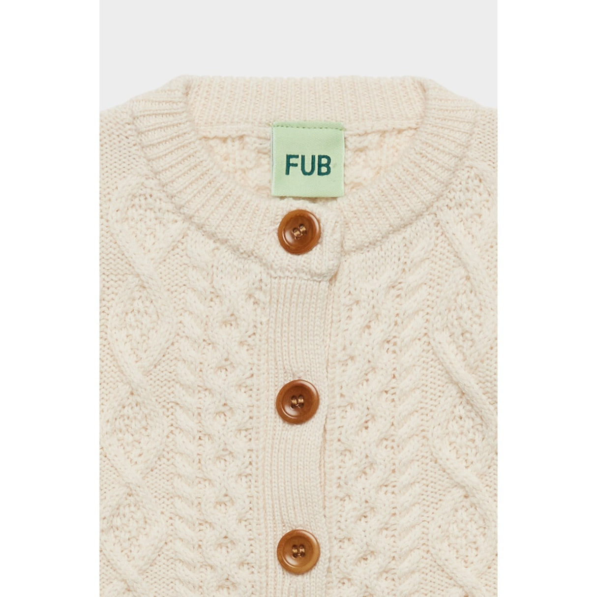 FUB Ecru Baby Aran Cardigan