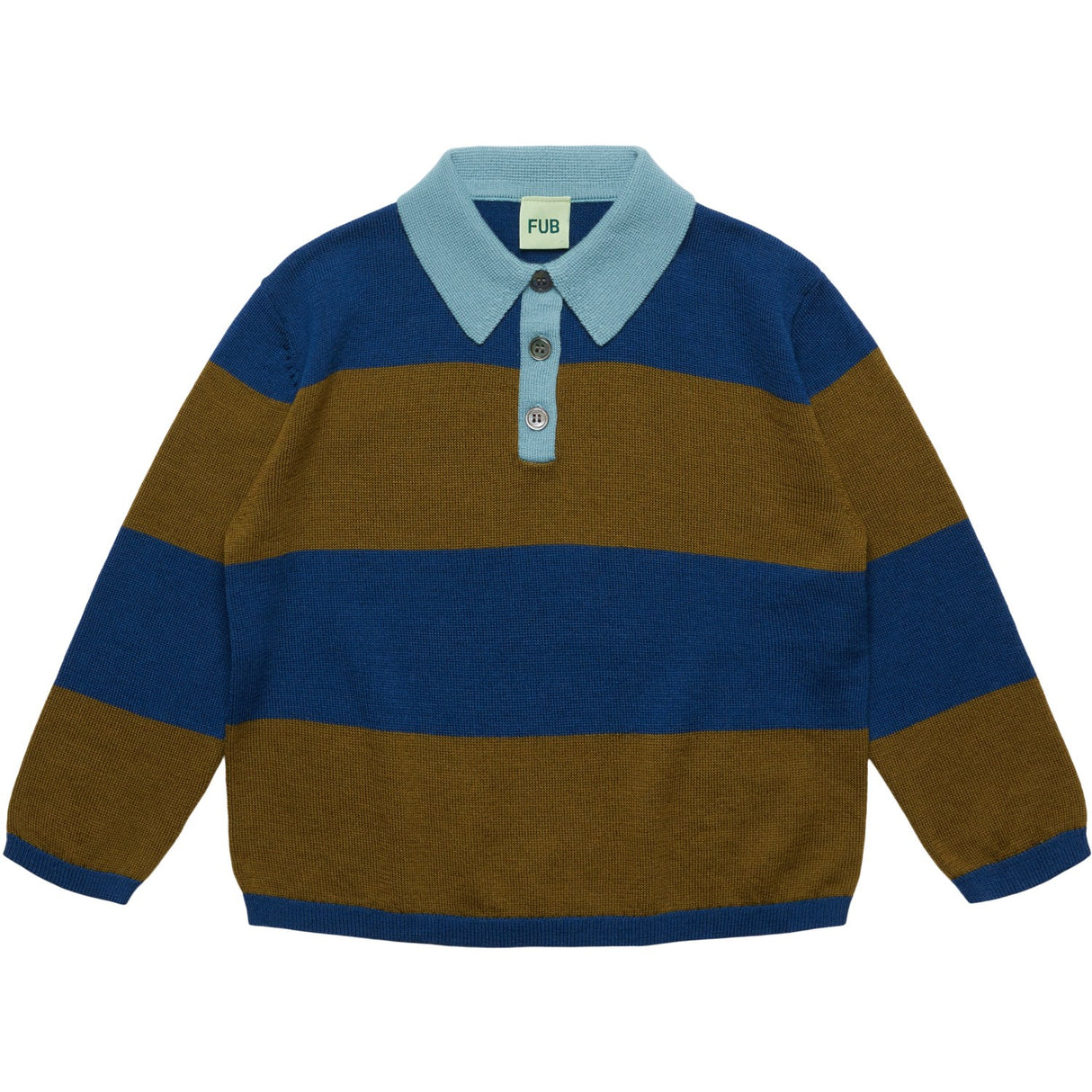 FUB Deep Indigo/Moss Striped Polo