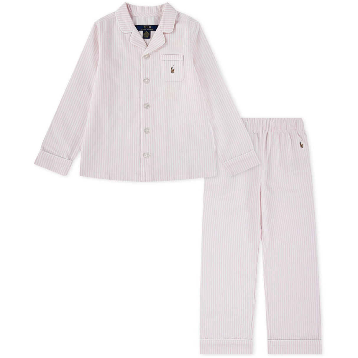 Polo Ralph Lauren Bath Pink/White Striped Oxford Oxford Bd Pant Sleep Set C