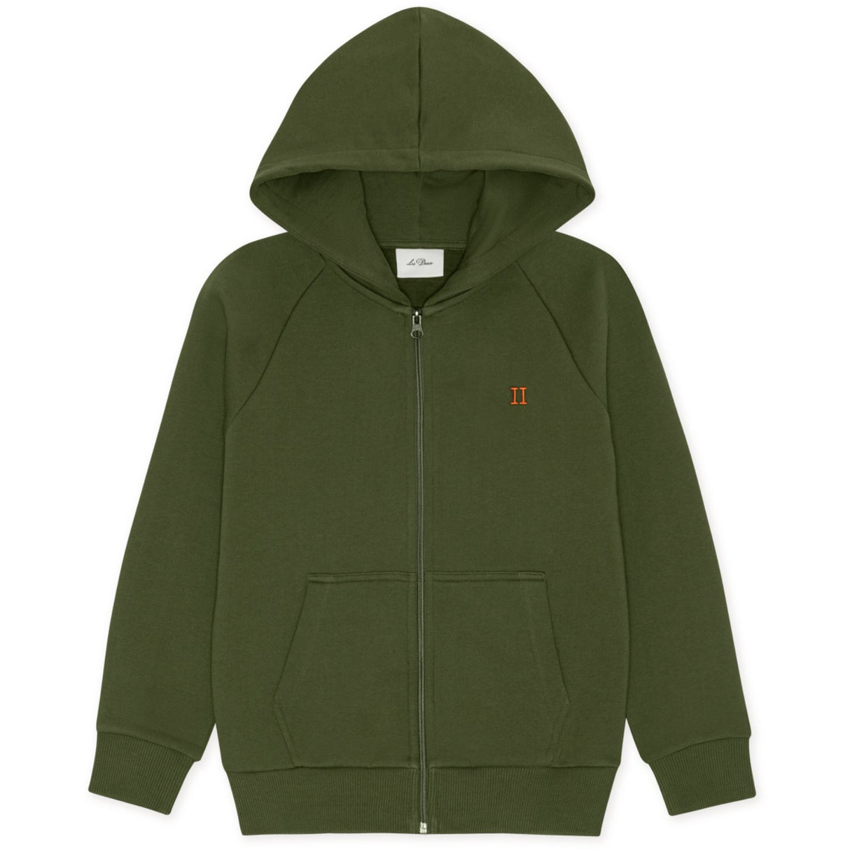Les Deux Kids Rifle Green Core Contrast Zipper Hoodie Kids