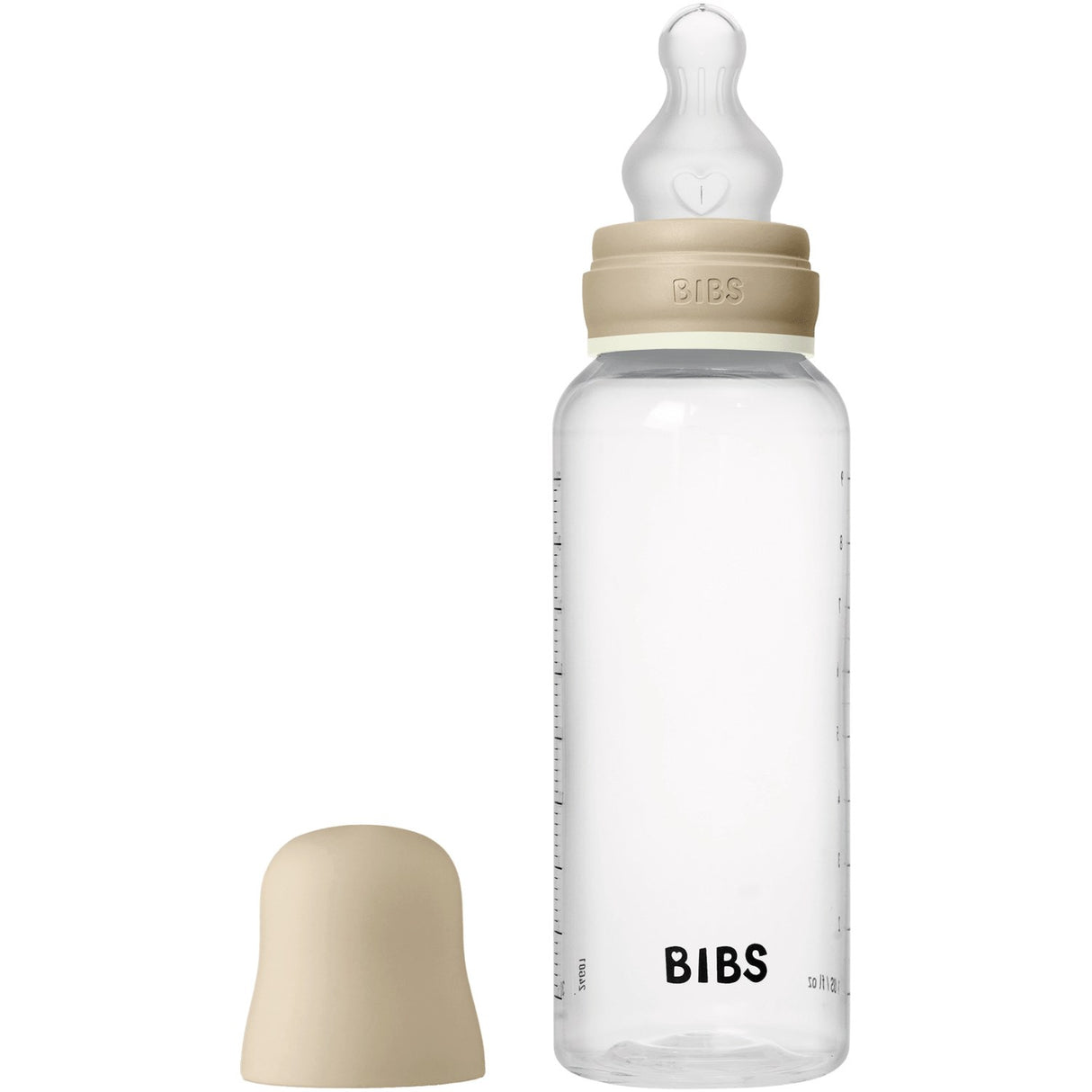 Bibs Vanilla GLOW Baby Bottle Round Silicone 1-Pack 270 Ml Medium Flow
