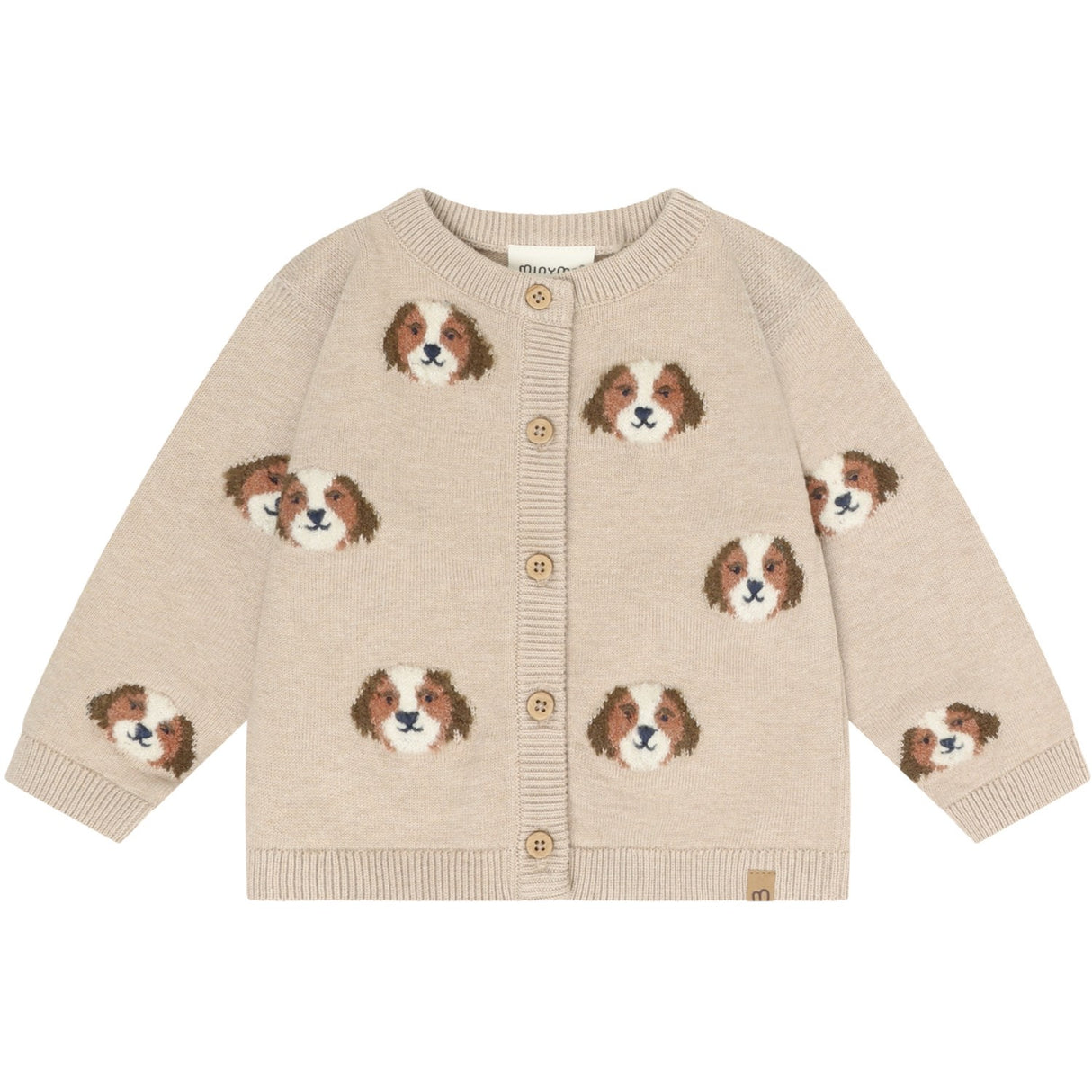 Minymo Beige Melange Cardigan Knit