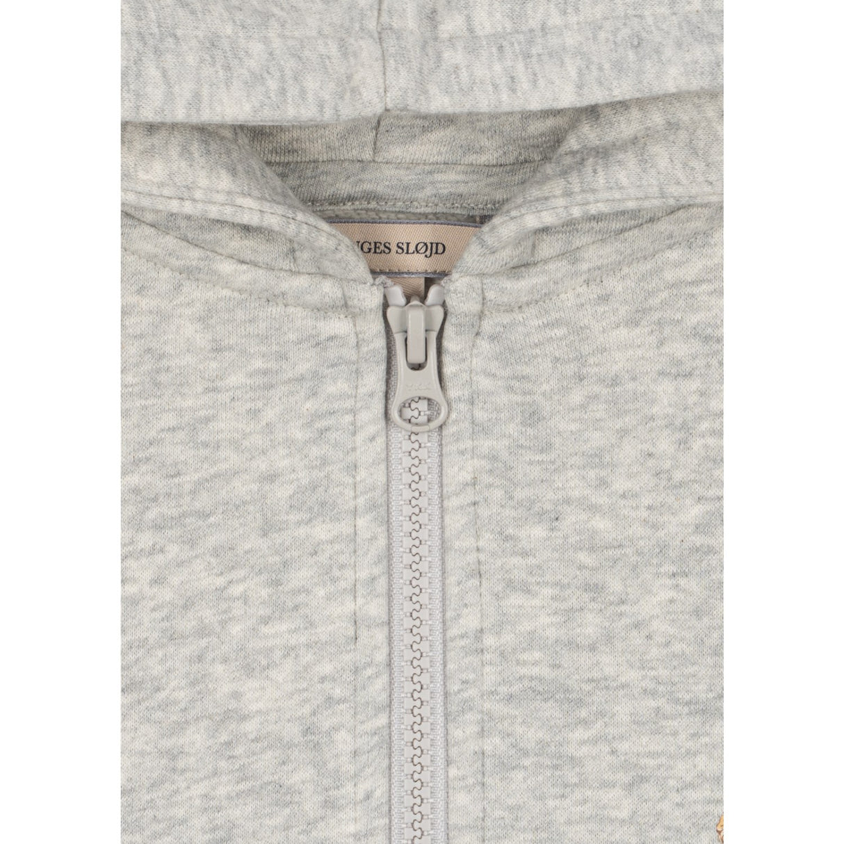 Konges Sløjd Grey Melange Lou Sweat Zip Hood Gots