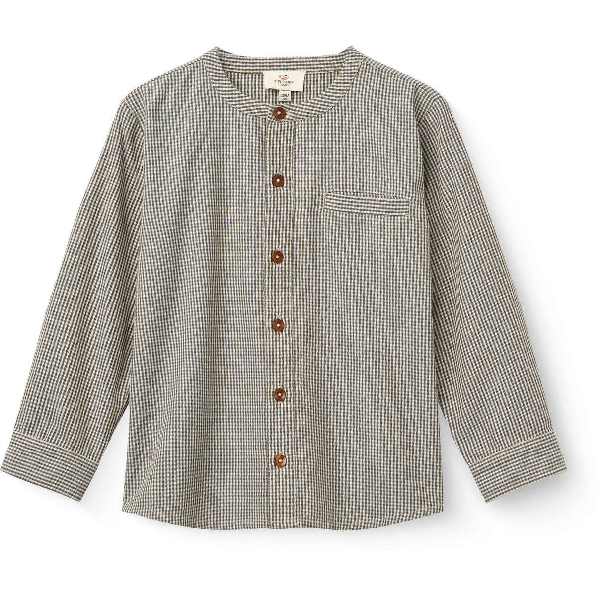COPENHAGEN COLORS Endless Sky/ Brown Check Comb Check Shirt W. Placket