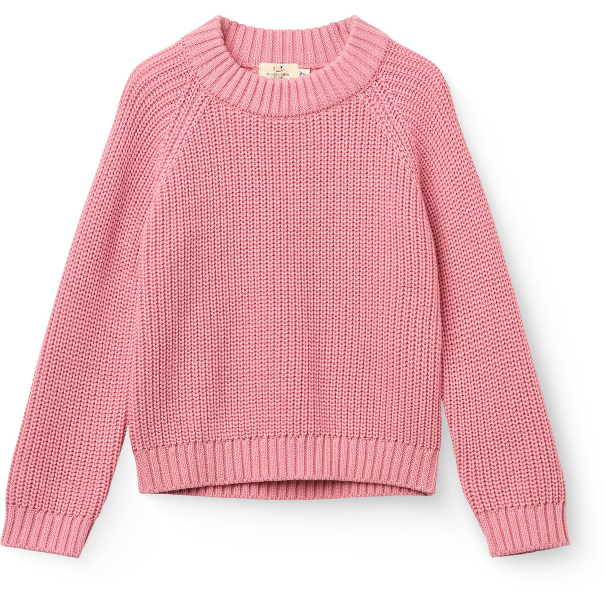 COPENHAGEN COLORS Blossom Pink Knitted Classic Rib Sweater