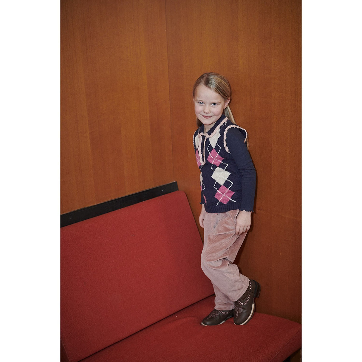 COPENHAGEN COLORS Winter Rose Corduroy Pant W. Adj. Waist