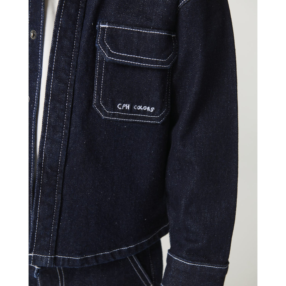 COPENHAGEN COLORS Raw Denim Organic Regular Denim Shirt