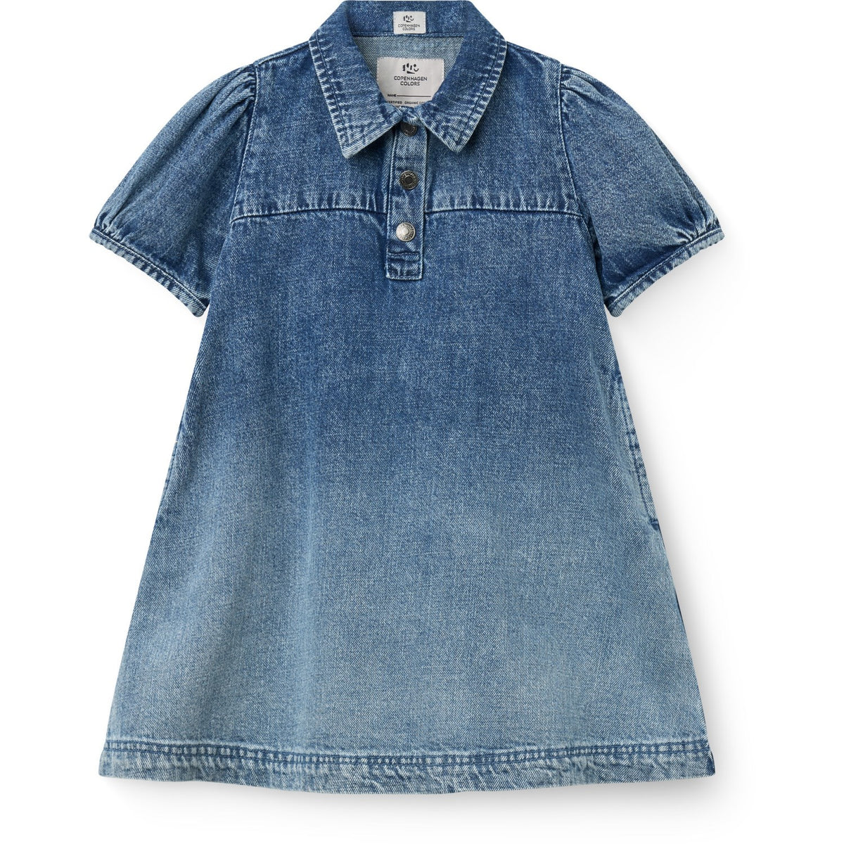 COPENHAGEN COLORS Block Spray Denim Dress W. Block Spray