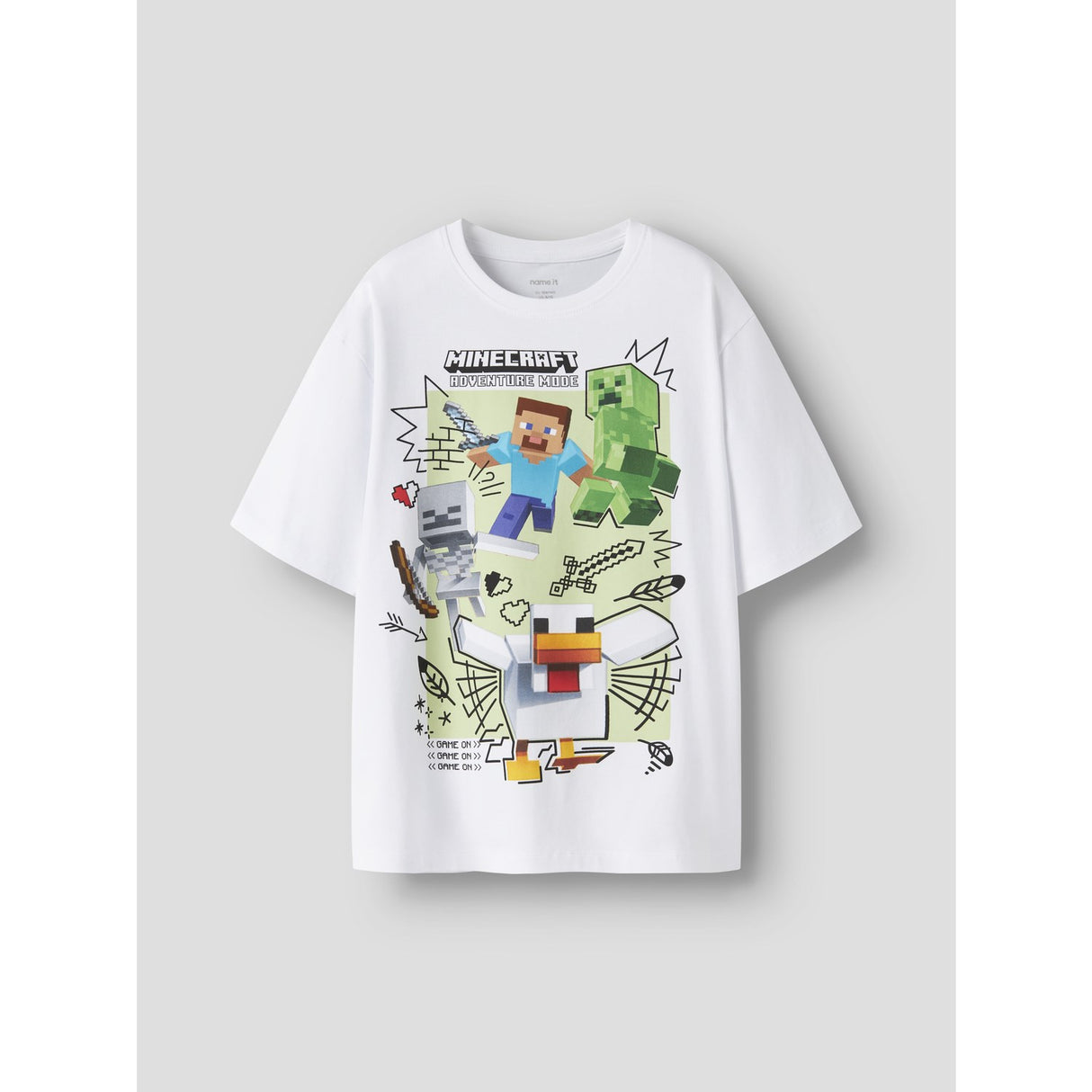 Name It Bright White Nkmsena Minecraft Ss Nreg Top Box Bfu