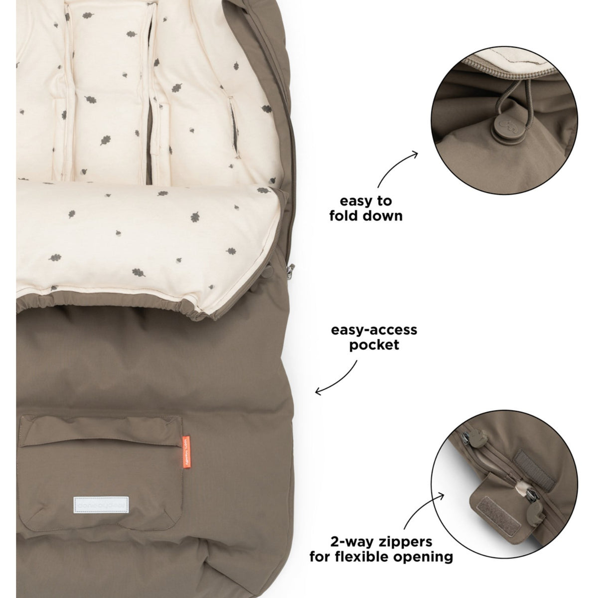 DonebyDeer Taupe Footmuff Winter
