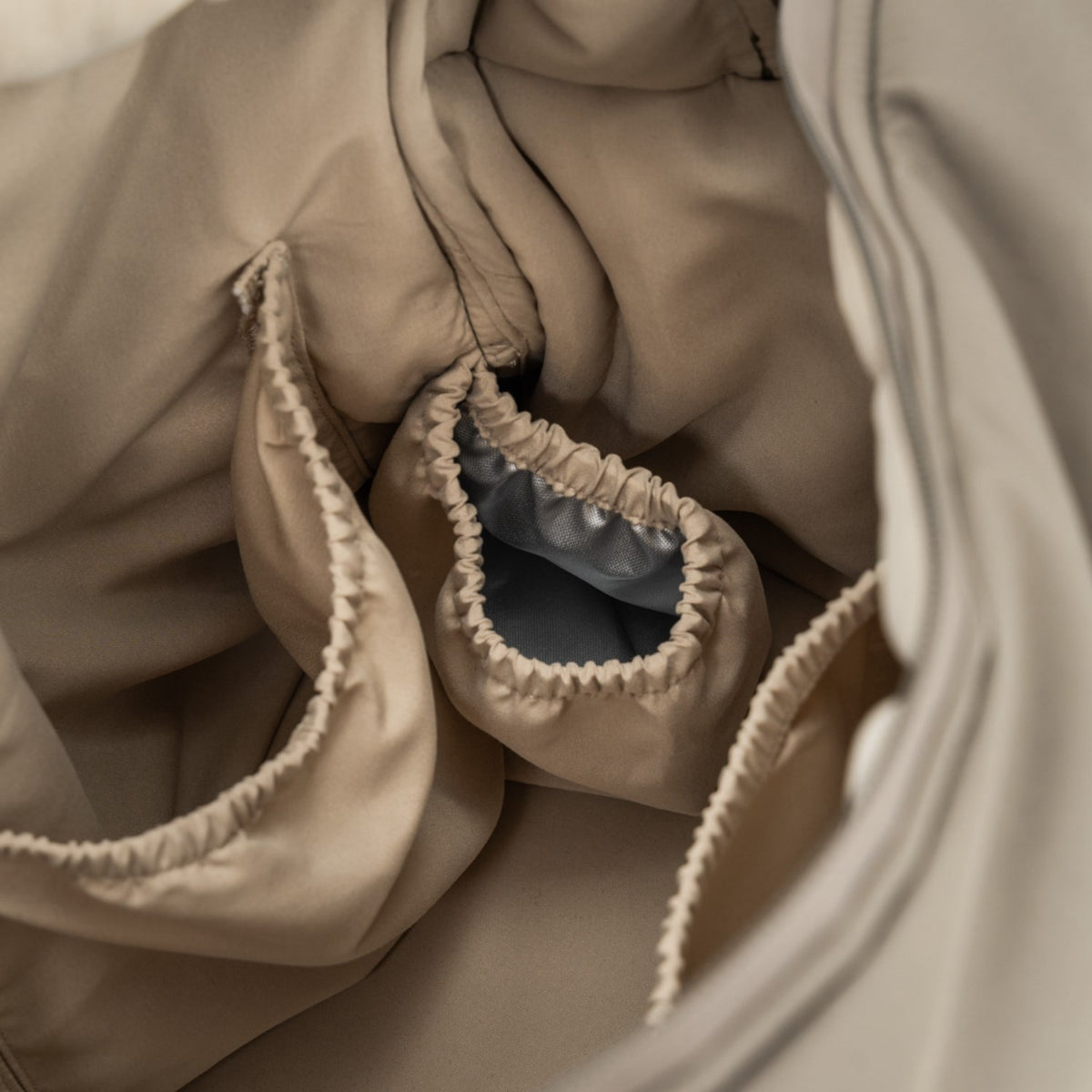 DonebyDeer Taupe Quilted Changing Bag