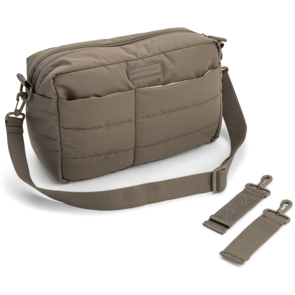 DonebyDeer Taupe Quilted Stroller Bag