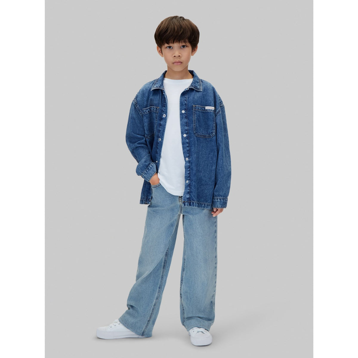 Calvin Klein Beckford-Blue Ck Lt Wt Denim Shirt