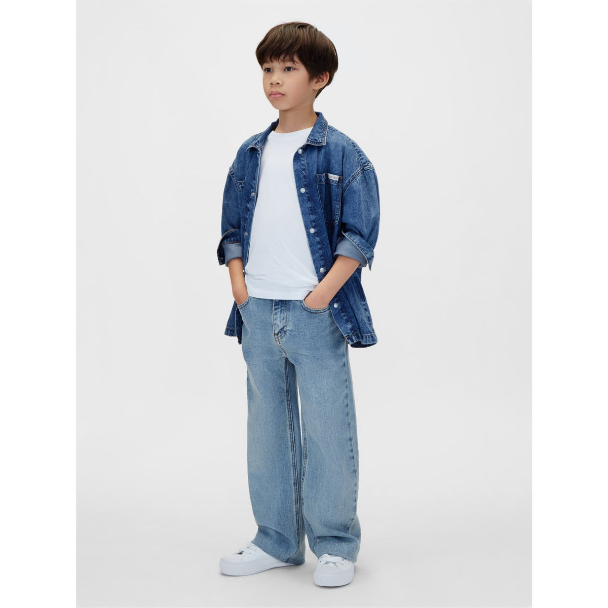 Calvin Klein Beckford-Blue Ck Lt Wt Denim Shirt