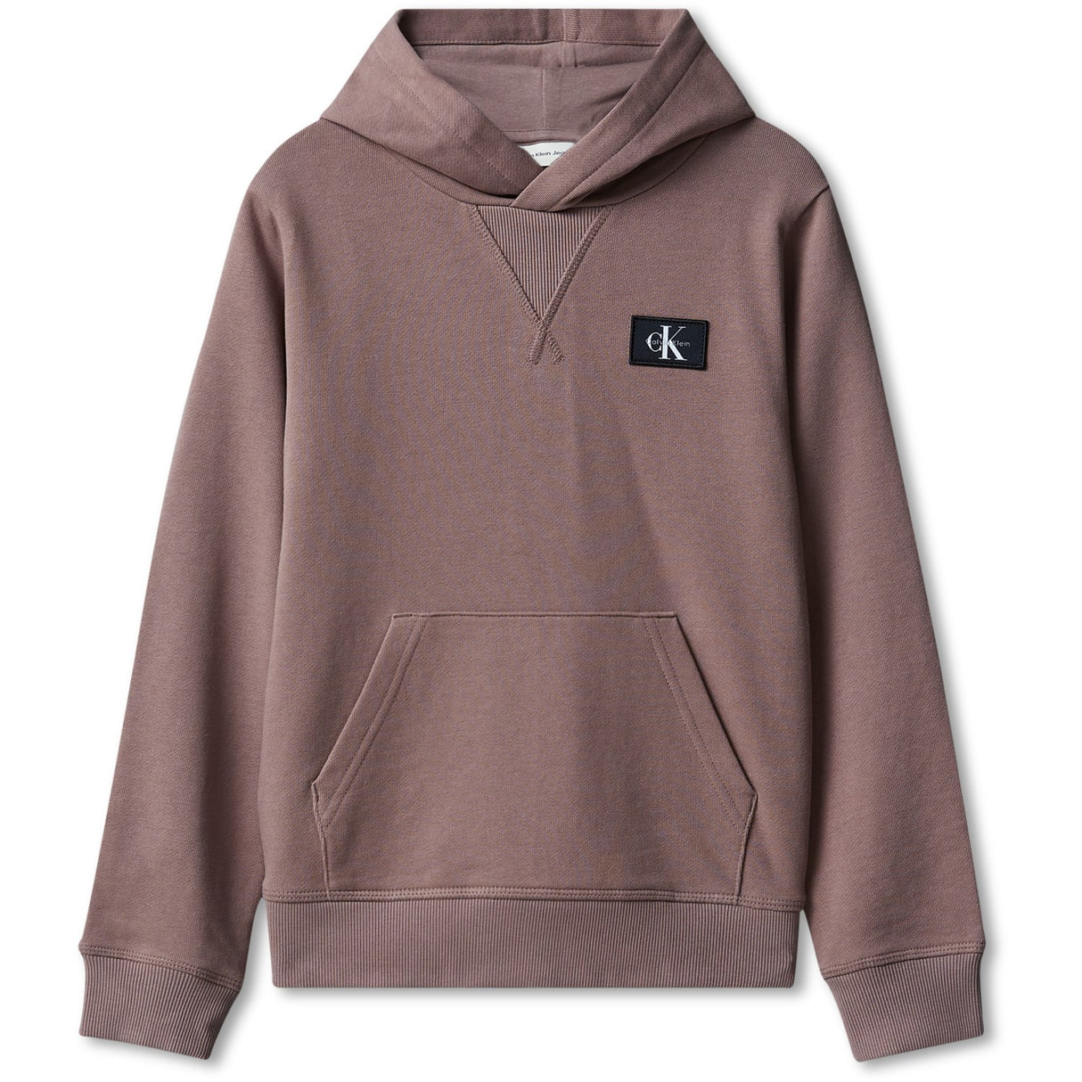 Calvin Klein Iron-Grey Monologo Badge Hoodie