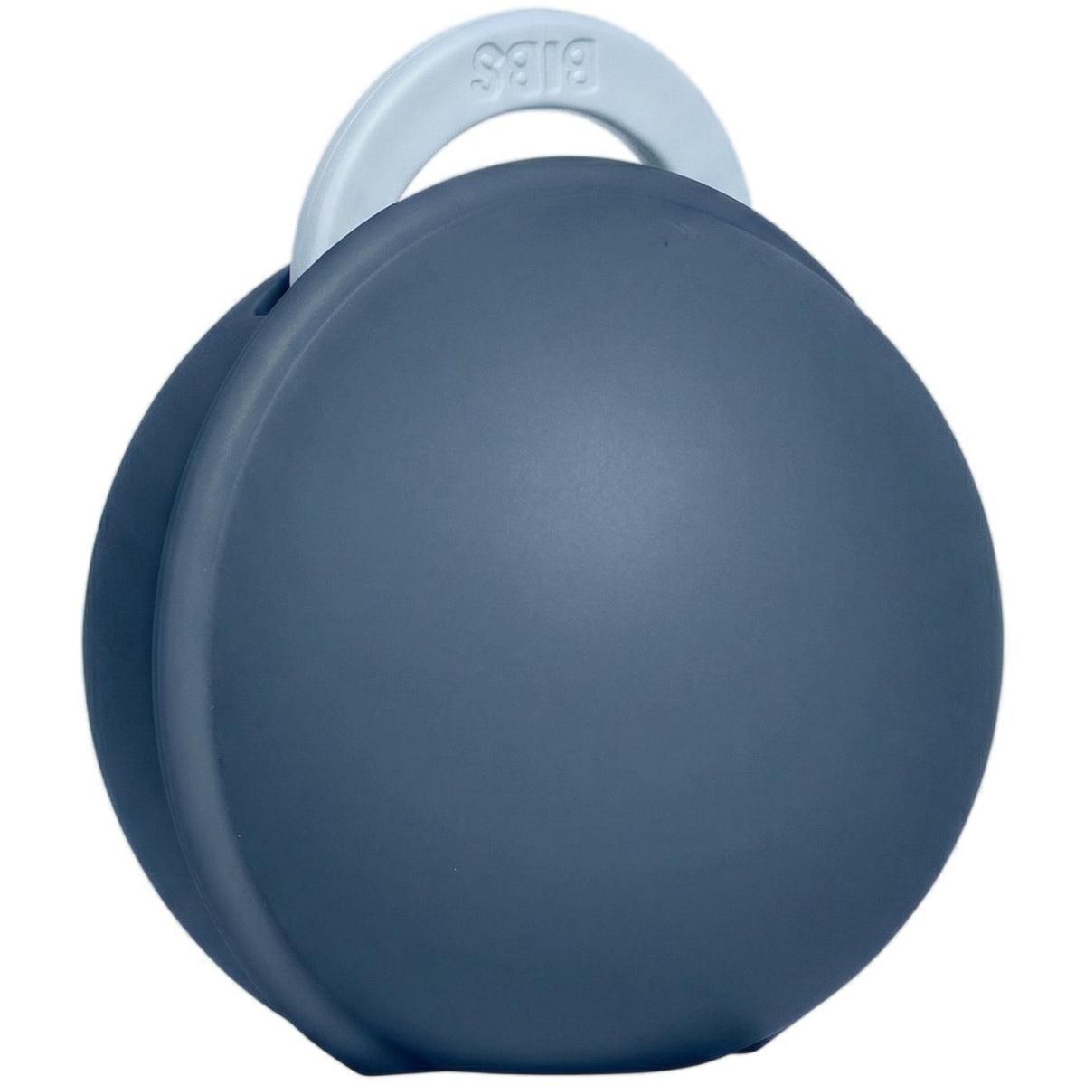 Bibs Baby Blue / Steel Blue Colour Pacifier Round Latex & Pacifier Case Mini