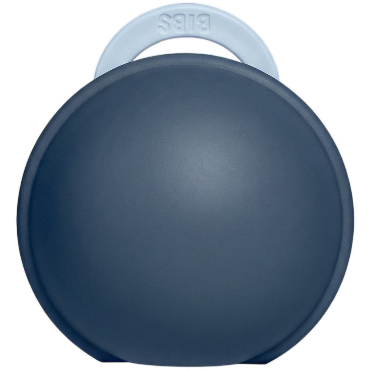 Bibs Baby Blue / Steel Blue Colour Pacifier Round Latex & Pacifier Case Mini