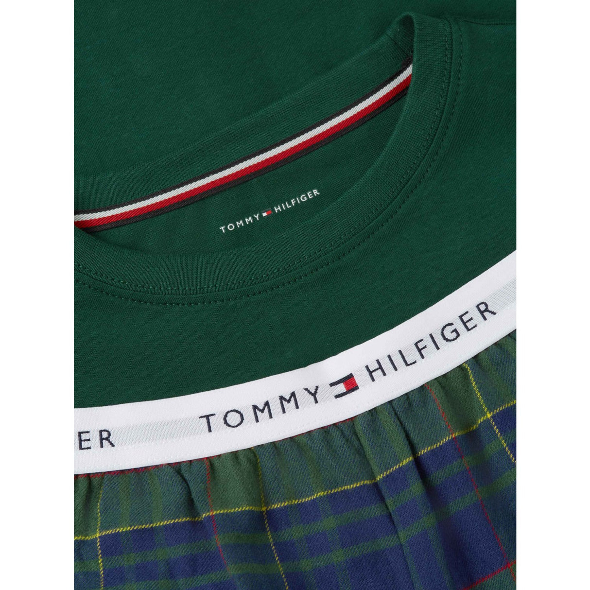 Tommy Hilfiger Orn Green / Buffalo Check Evergreen-Brown Long Pj Set