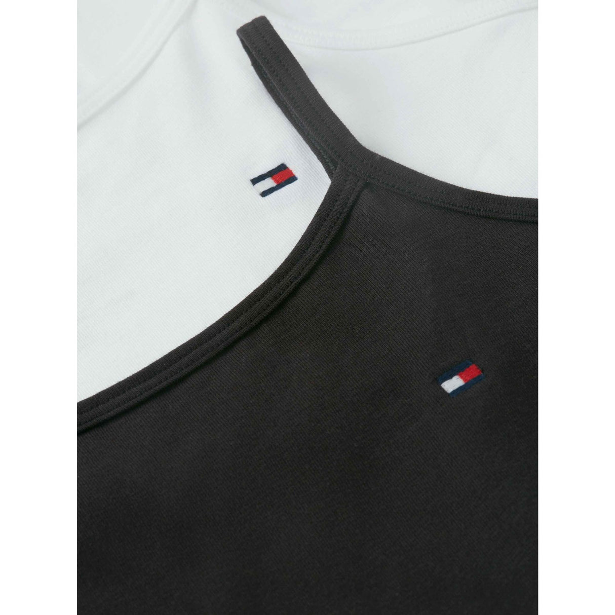 Tommy Hilfiger White / Black-Orange 2-Pack Cotton Cami Top
