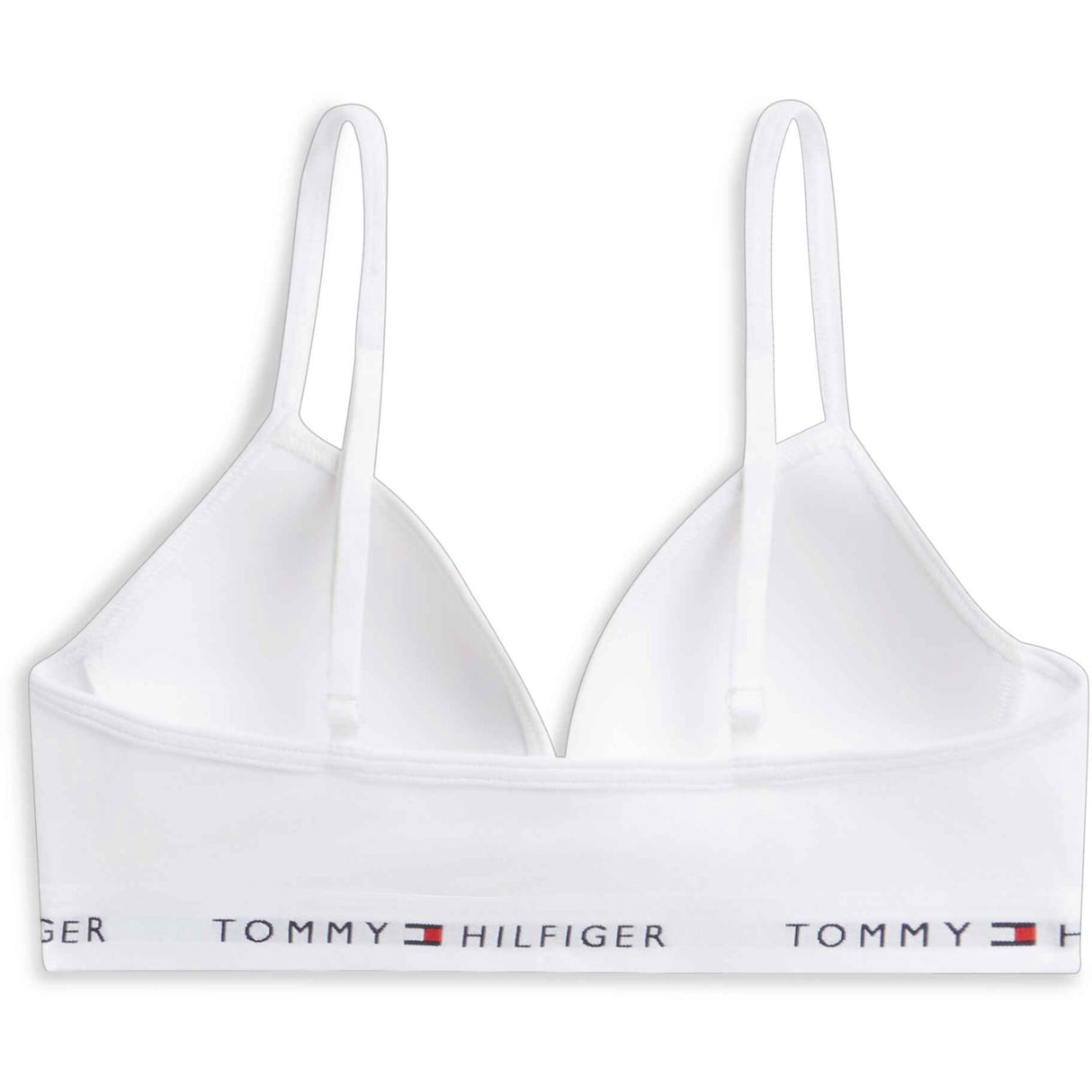 Tommy Hilfiger White-White Cotton Fixed Foam Bra