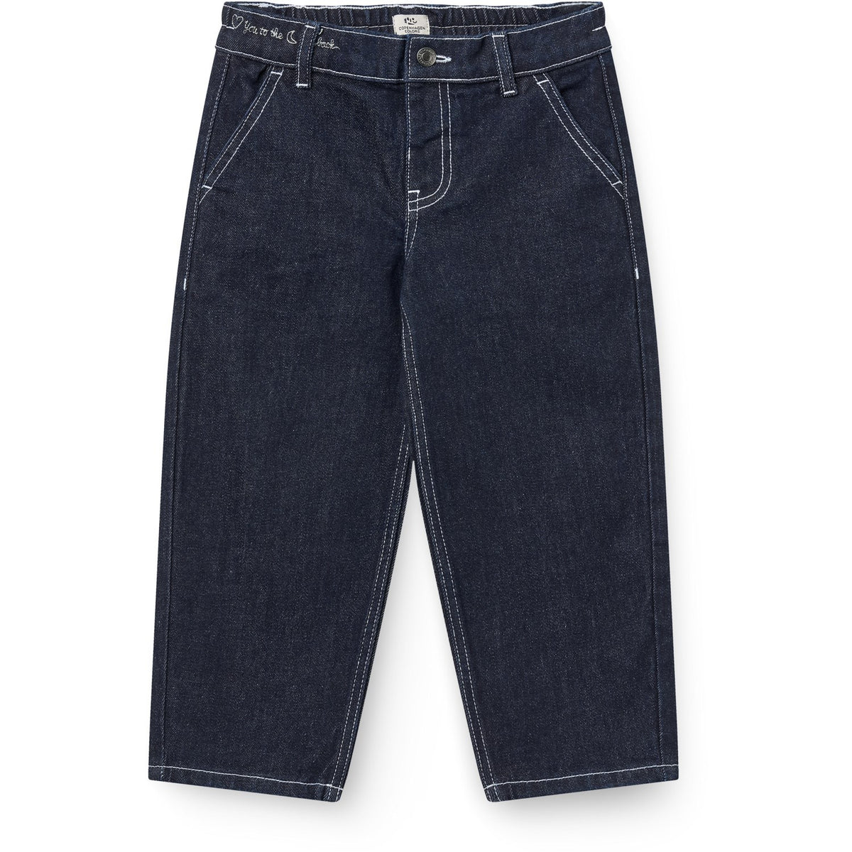 COPENHAGEN COLORS Raw Denim Organic Balloon Denim Pants W. Hearts Back Pockets