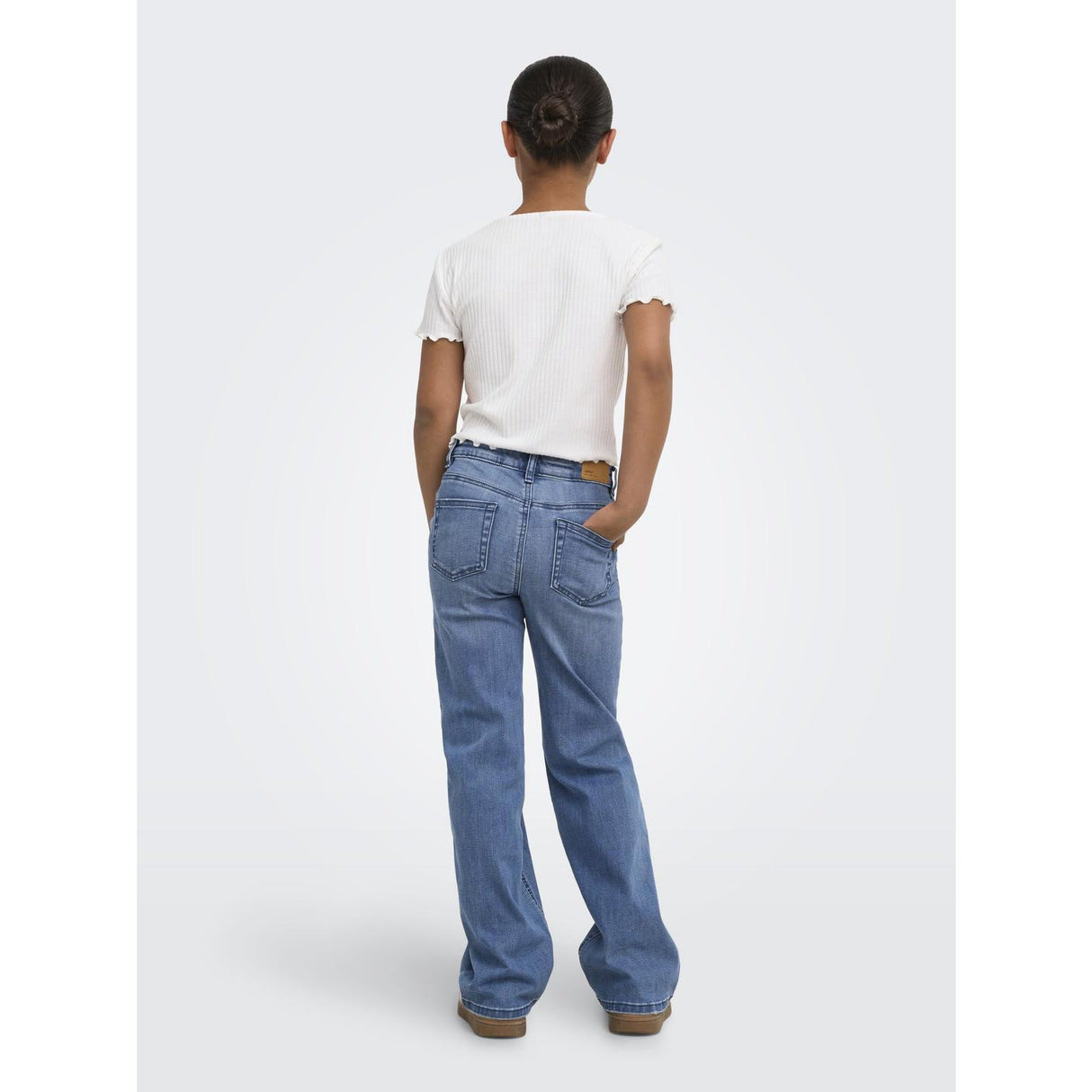 kids ONLY Medium Blue Denim Kogjuicy-Wauw Hw Wide Dnm Gua113 Noos