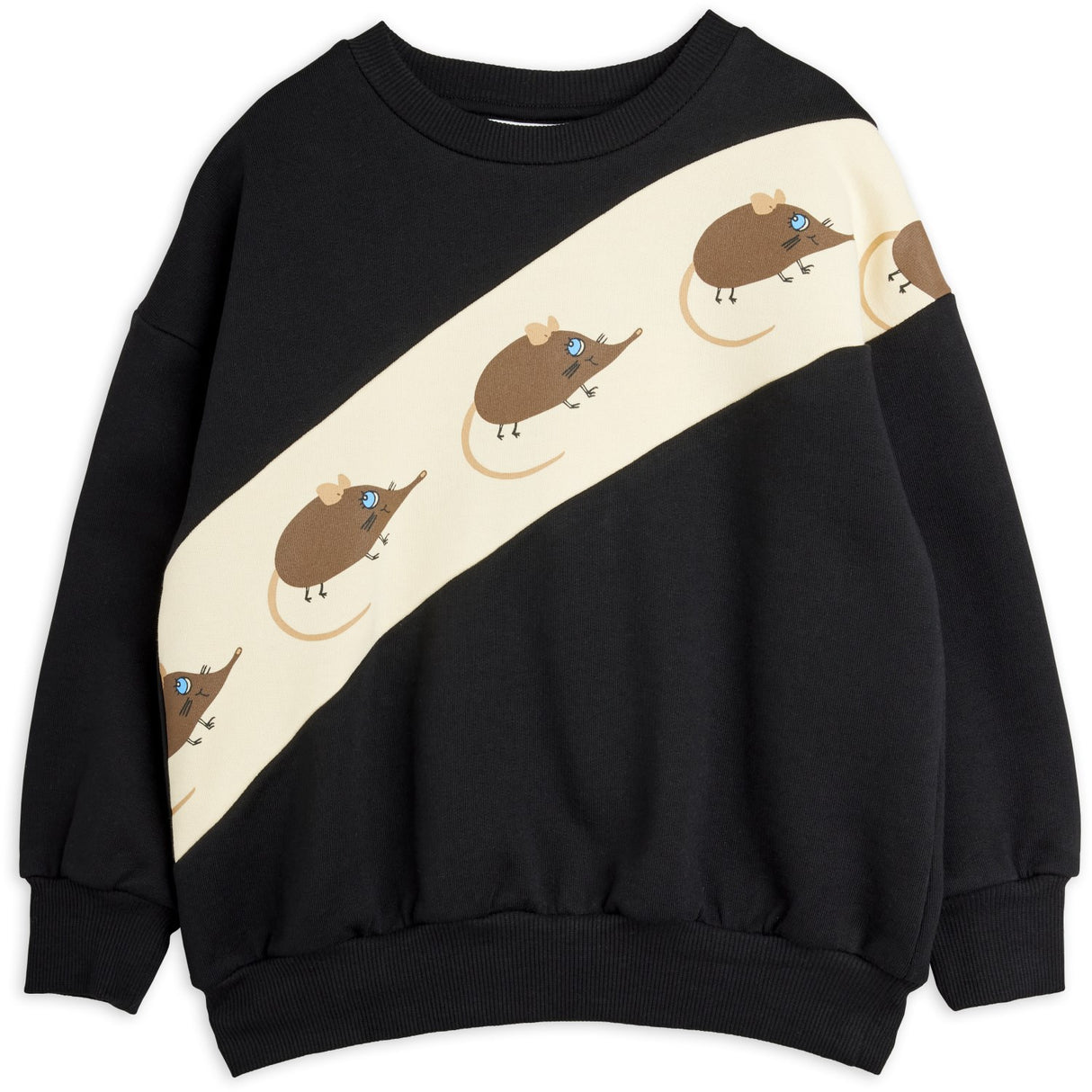 Mini Rodini Black Elephant Shrew Panel Sweatshirt