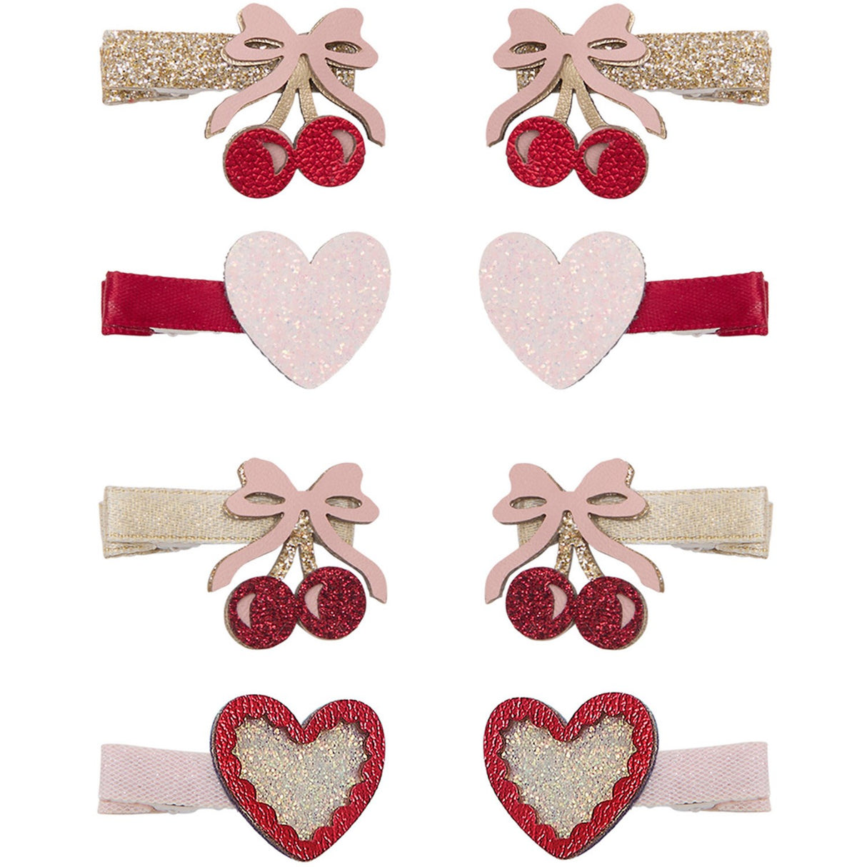 Mimi & Lula 8 Hårclips - Fancy Cherries