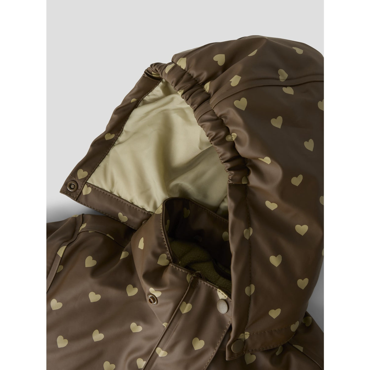 Lil'Atelier Dark Earth Hearts Nmfladry10 Pad Snowsuit Aop Fo Lil
