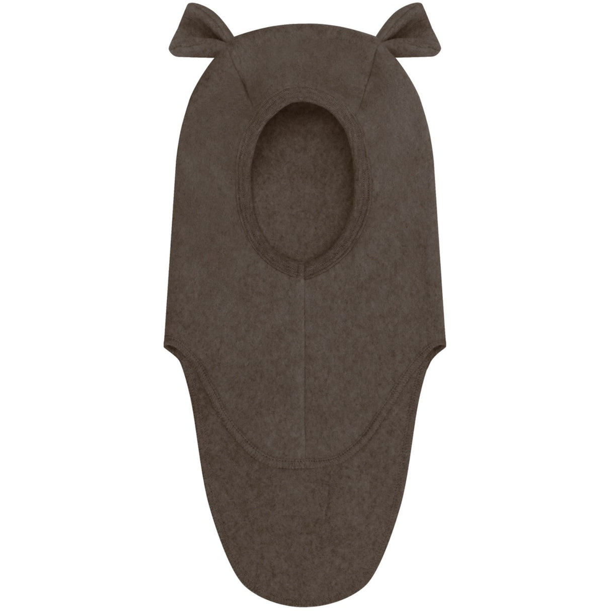 Huttelihut Brown Melange Balaclava Ears Cotton Fleece