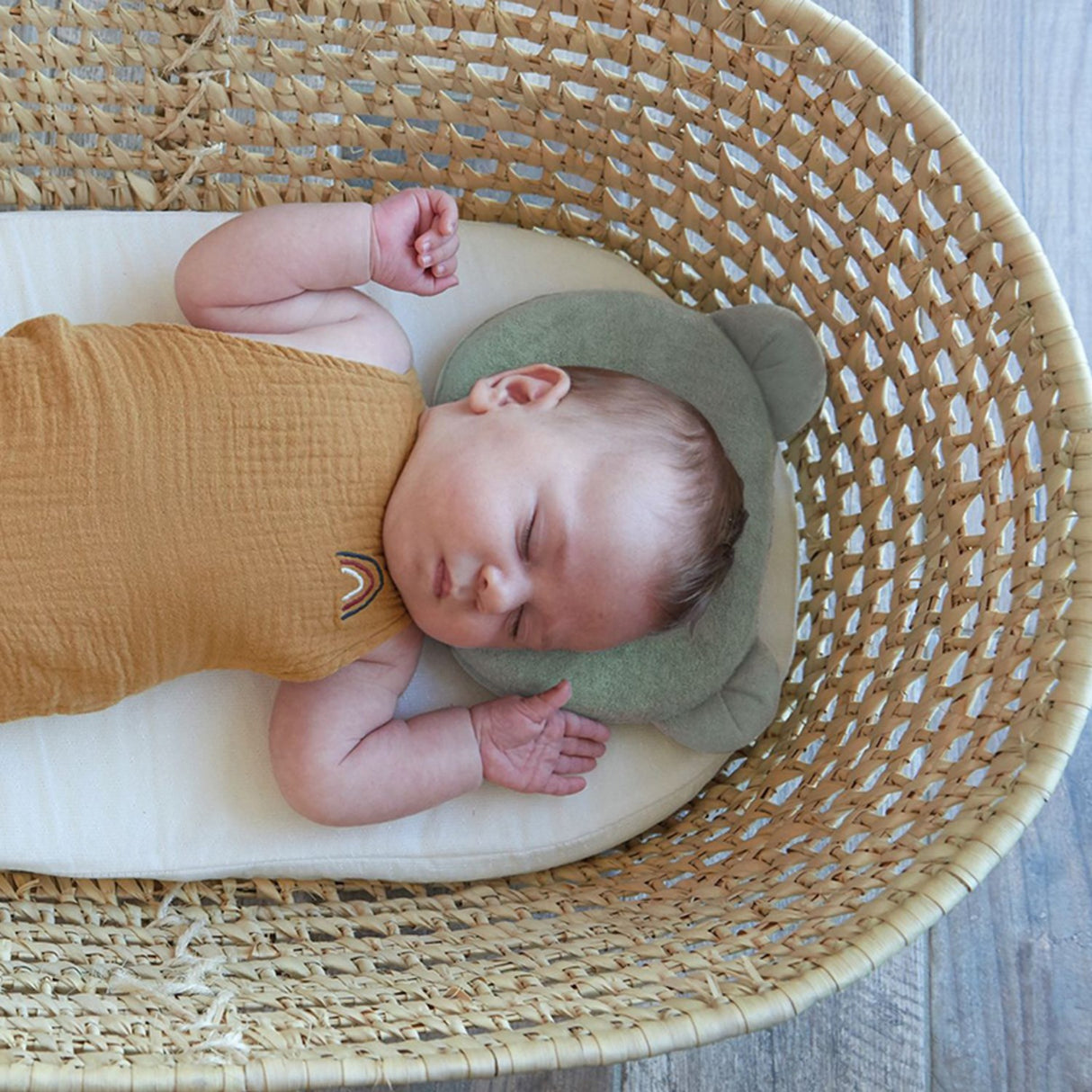 Candide Khaki Panda Baby Pillow