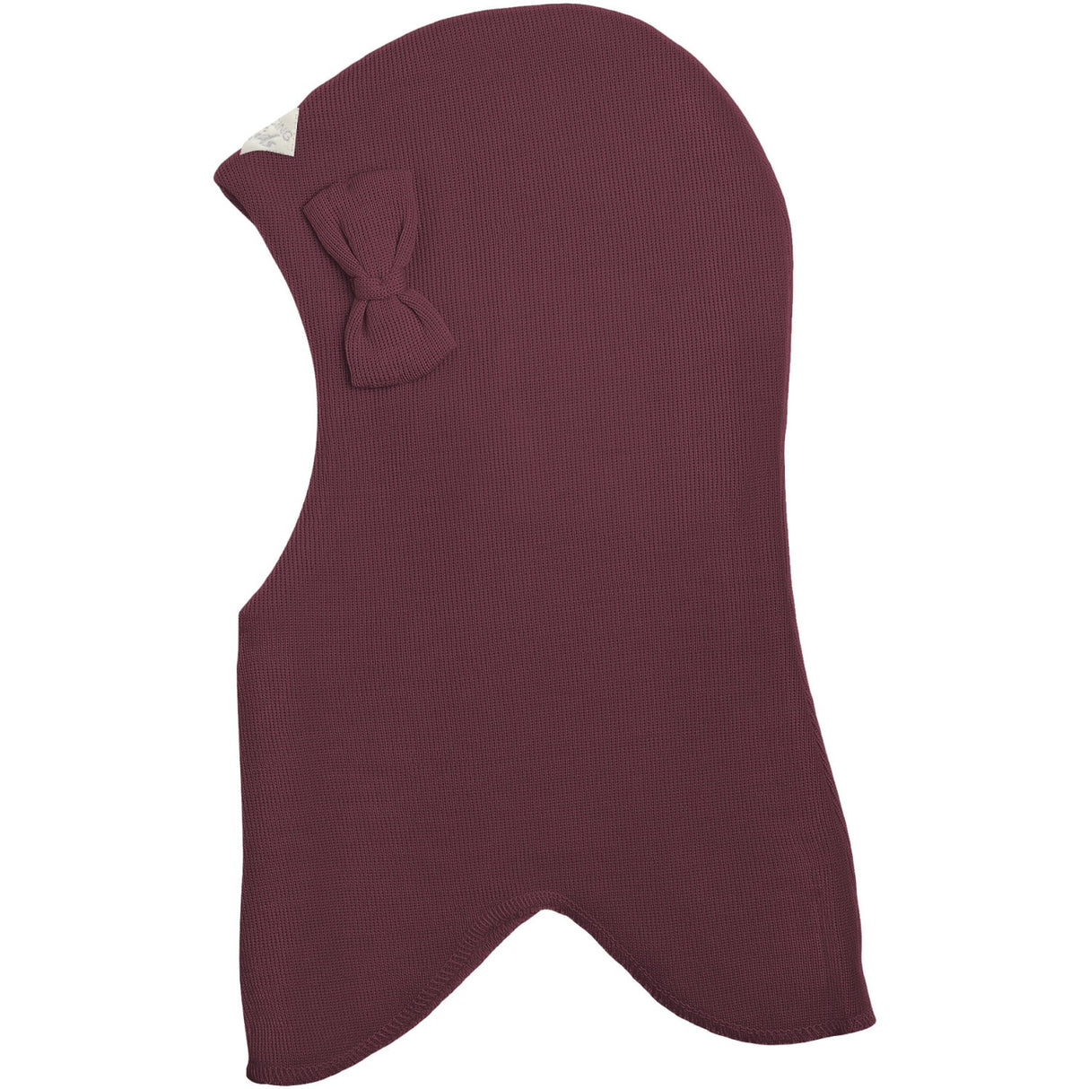 Racing Kids Burgundy Rund Balaclava With Bow