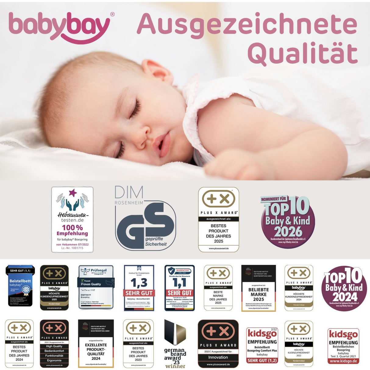 babybay® Mattress MediTex® Intense AngelWave® 3D For Model Maxi, Boxspring And Comfort Plus