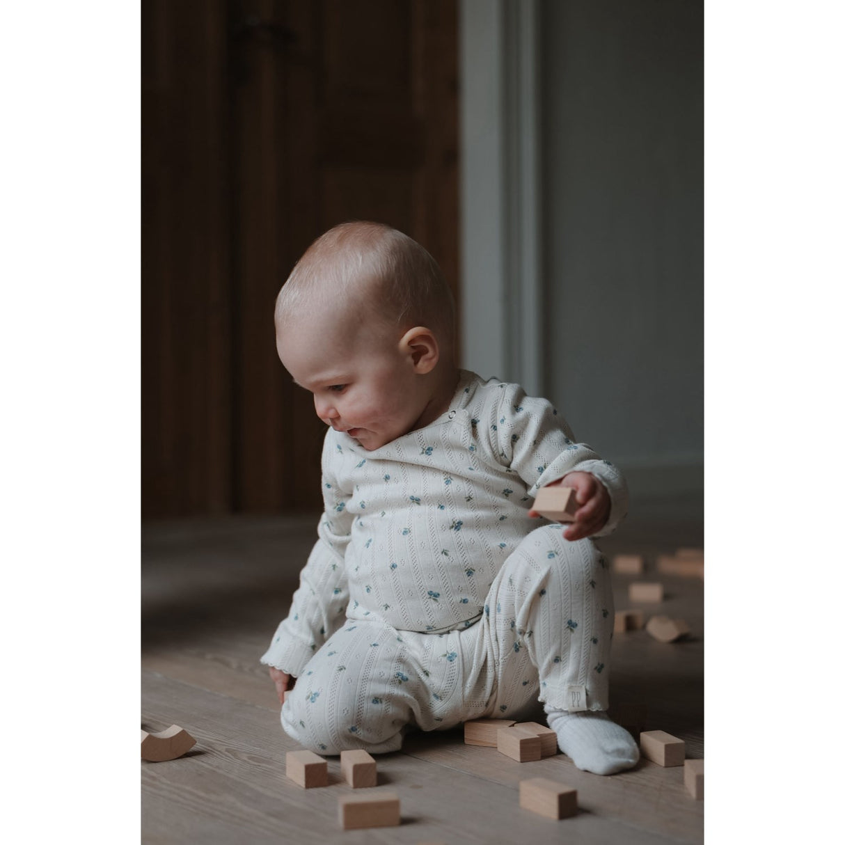 Petit Piao Eggnog Blueberry Aop Ppgracie L_S Pointelle Body