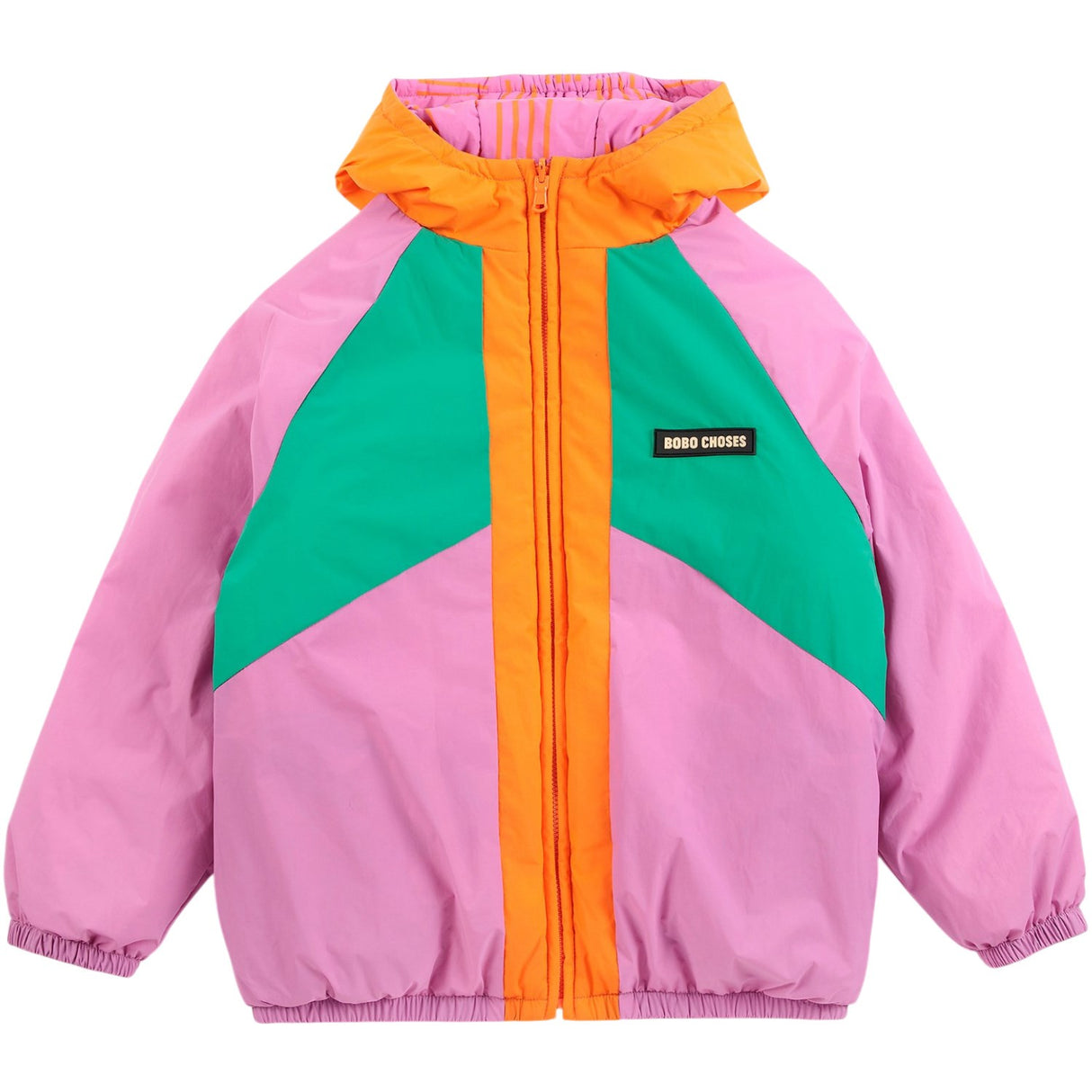 Bobo Choses Fuchsia Almost Moiré All Over Reversible Anorak