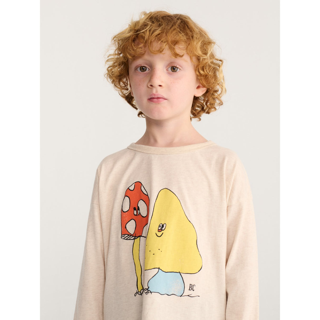 Bobo Choses Beige Mush Monster Duo T-Shirt