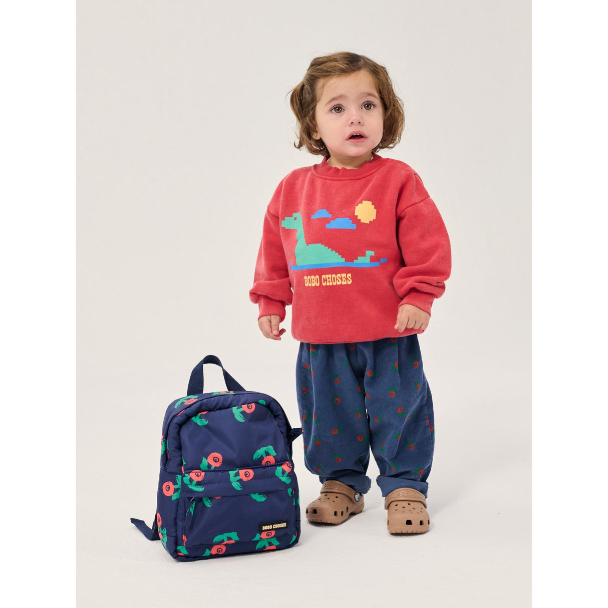 Bobo Choses Navy Blue Stamp Bloom All Over Corduroy Pants