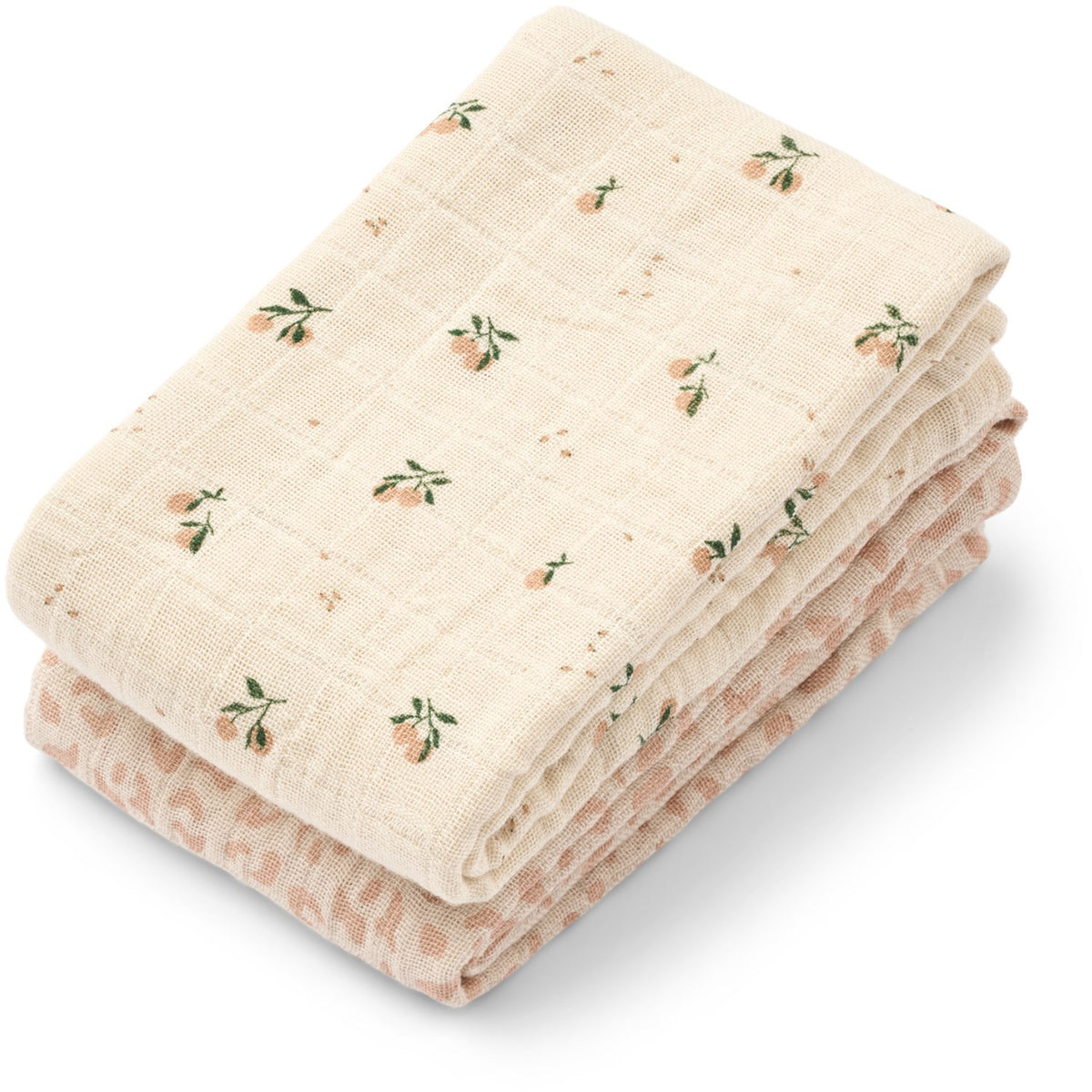 LIEWOOD Mini Leo / Mini Peach Mix Lewis Muslin Cloth 2-Pack