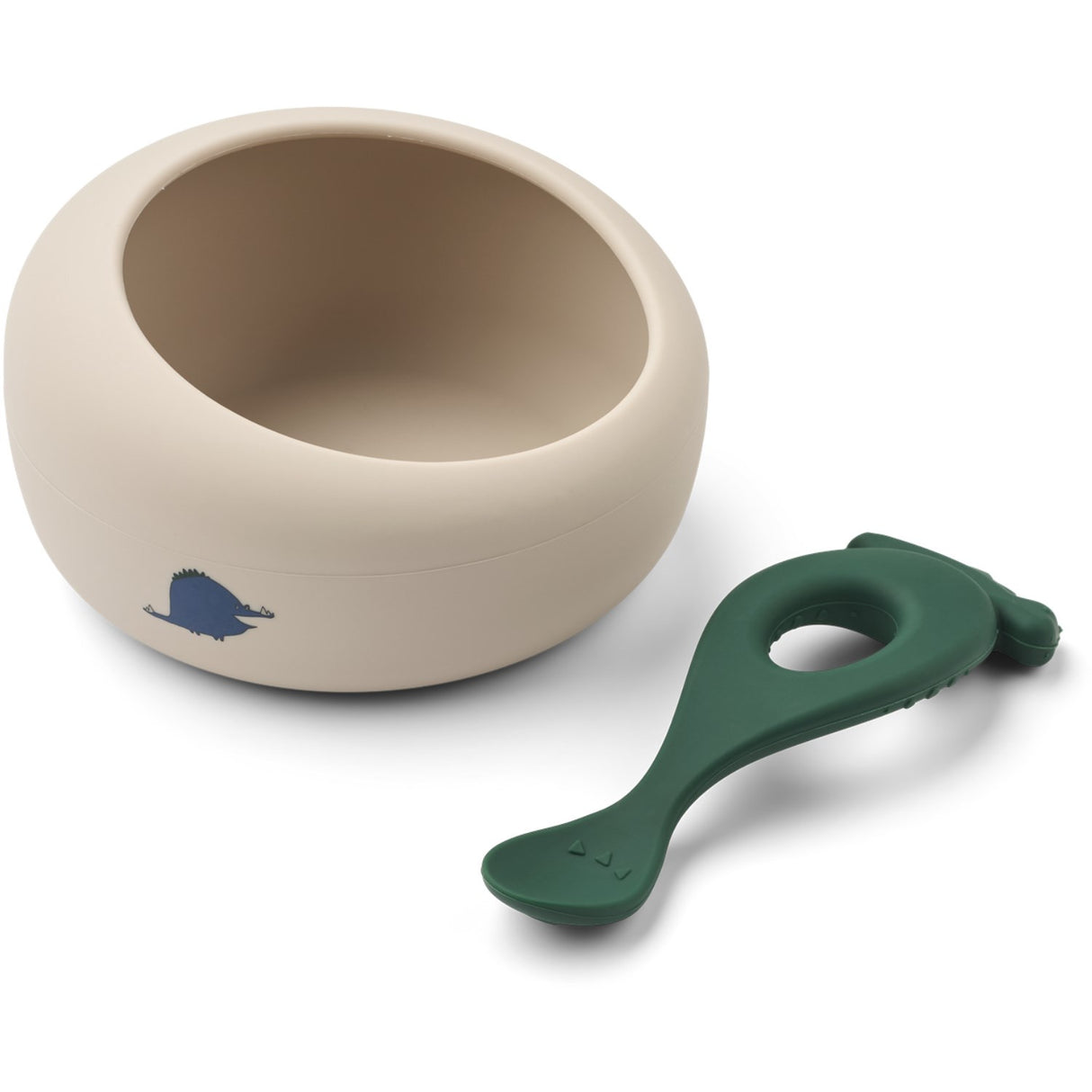 LIEWOOD Dino Roar / Sandy Sparia Bowl W Spoon