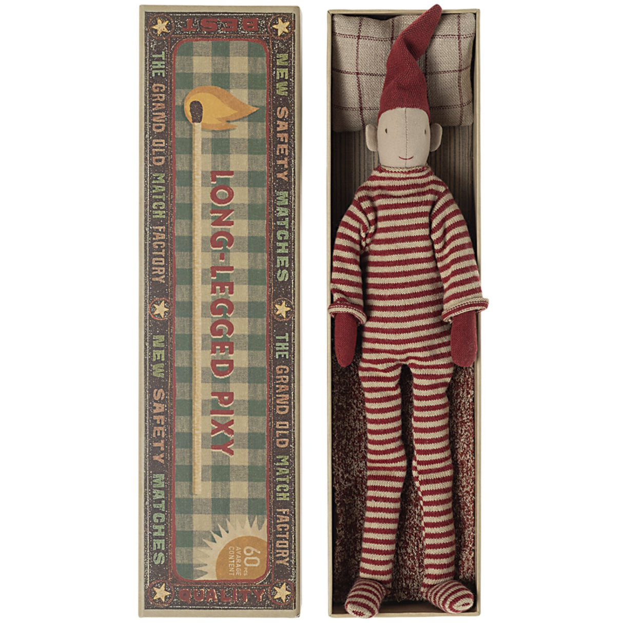 Maileg Long legged pixy in matchbox, Small