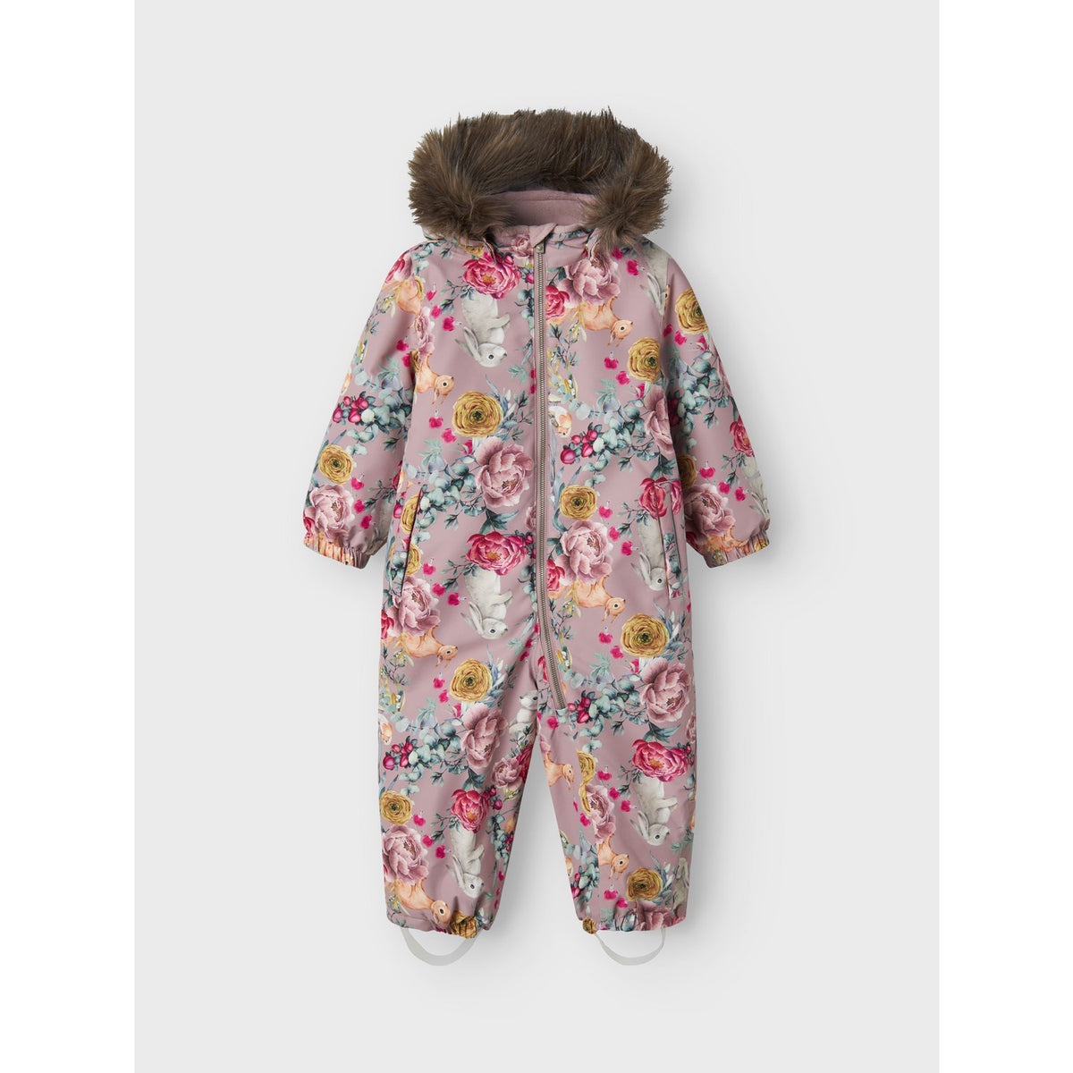 Name It Woodrose Flower Rabbit Nmfsnow10 Suit Aop Fo Noos