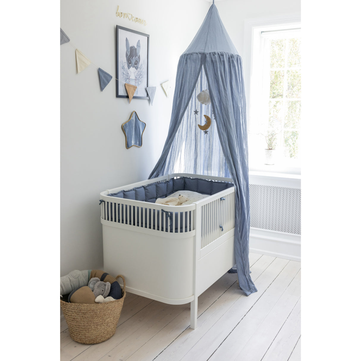 Sebra Forest Lake Blue Baby Bumper Kapok