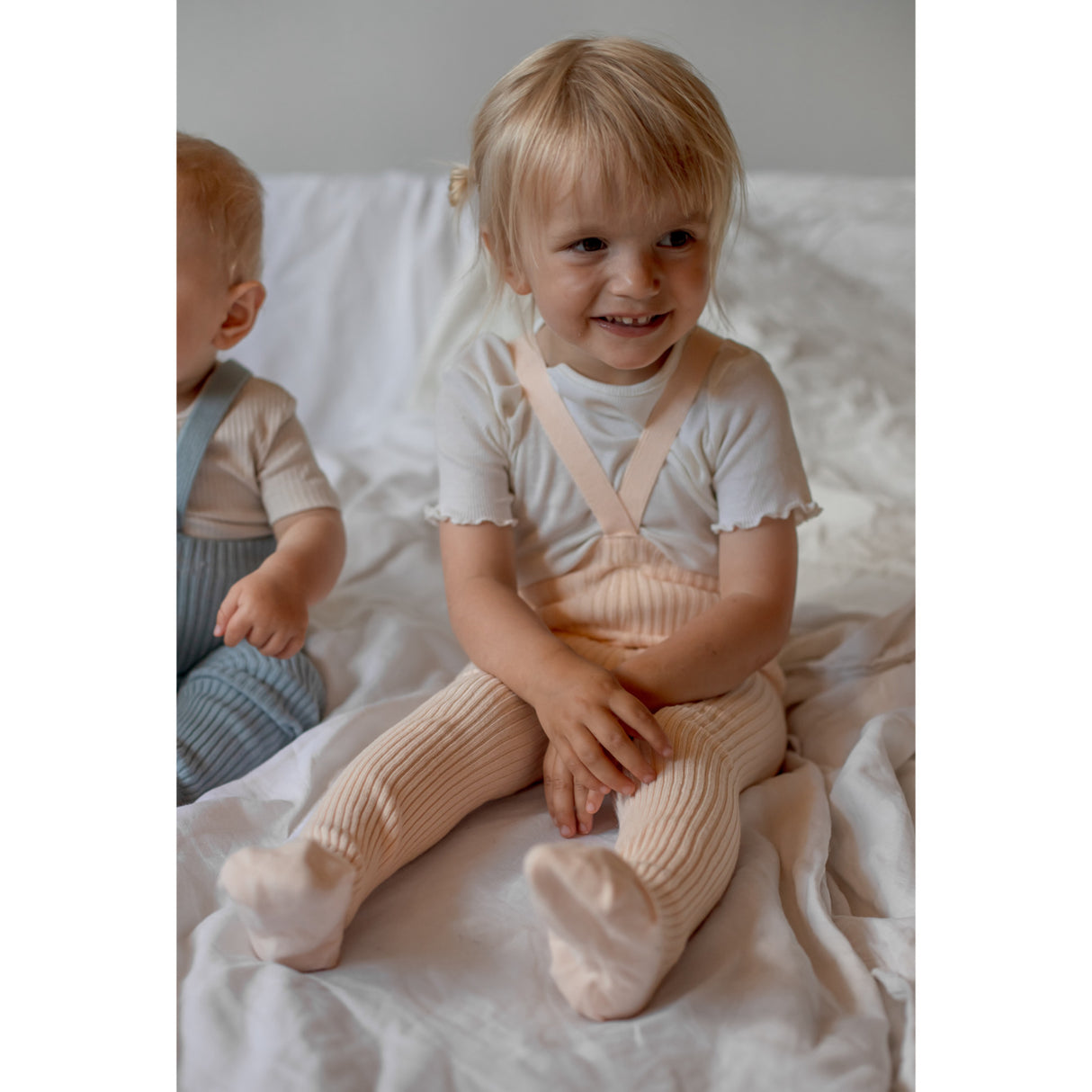 Silly Silas Hippy Footed Tights With Braces Silky Peach