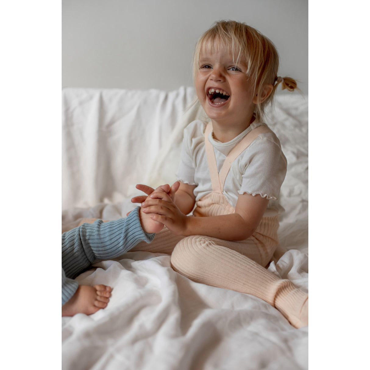 Silly Silas Hippy Footed Tights With Braces Silky Peach