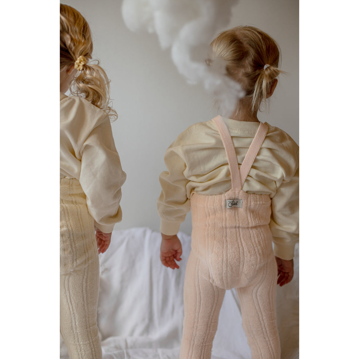 Silly Silas Granny Teddy Footless Tights With Braces Silky Peach